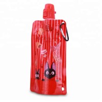 Eco friendly food grade PET plastic red folding pure water pouch bag packaging